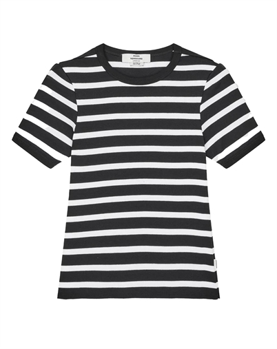 Mads Nørgaard - Grace Stripe June T-shirt - Black/White